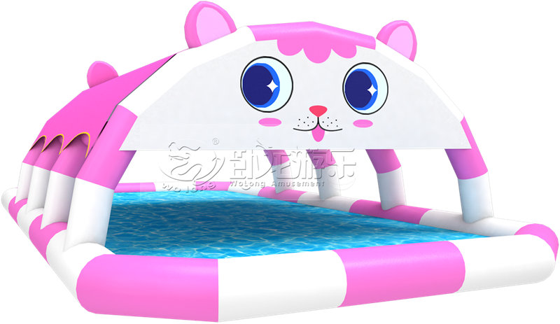 卡通猫遮阳水池